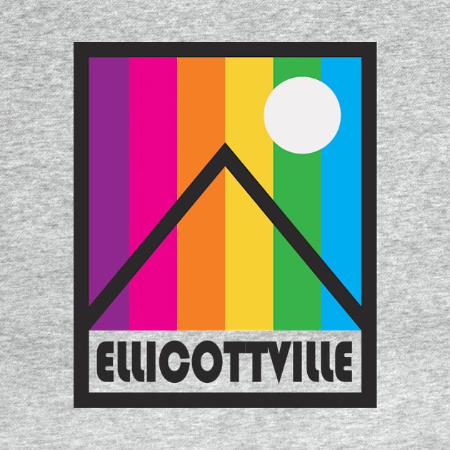 Ellicottville New York Souvenir Gift Rainbow Mountains by PodDesignShop